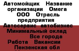 Автомойщик › Название организации ­ Омега, ООО › Отрасль предприятия ­ Автосервис, автобизнес › Минимальный оклад ­ 50 000 - Все города Работа » Вакансии   . Пензенская обл.,Мокшанский р-н